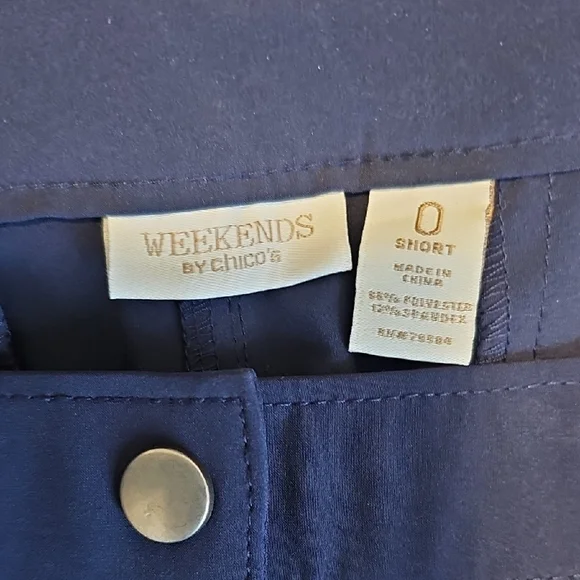 Chico's Deep Blue Straight Leg Pants - Picture 2 of 4